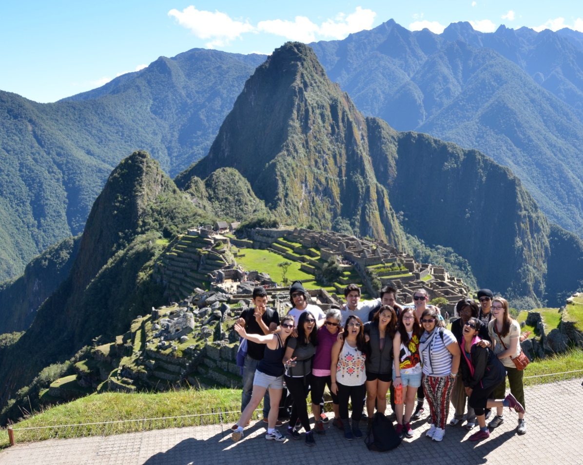 Participants from May take time away from their placements to visit Machu Picchu